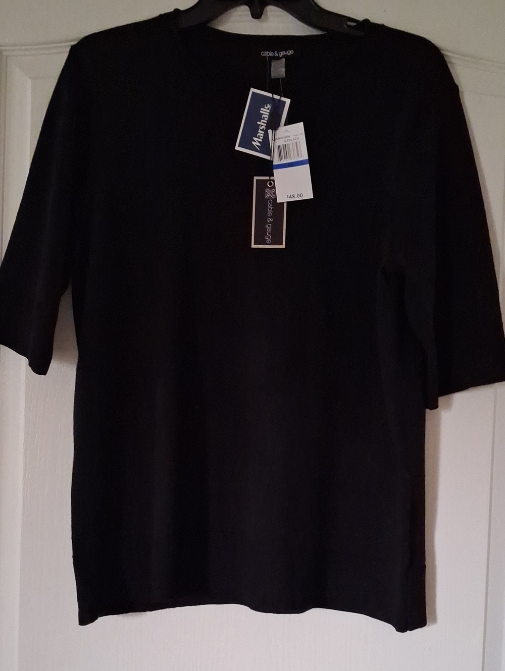 Cable & Gauge Black Short Sleeve Crew Neck Tee